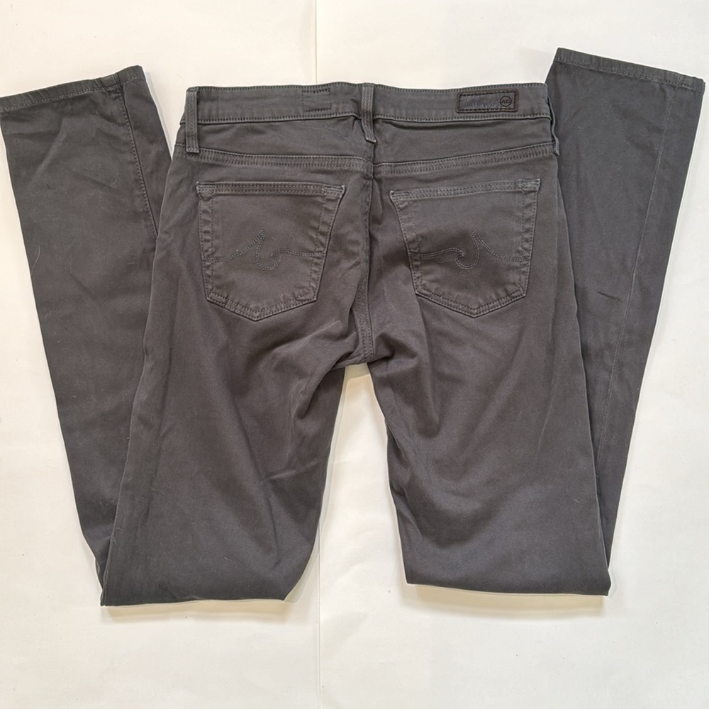 AG stilt cigarette leg brown sateen pants - Picture 3 of 6